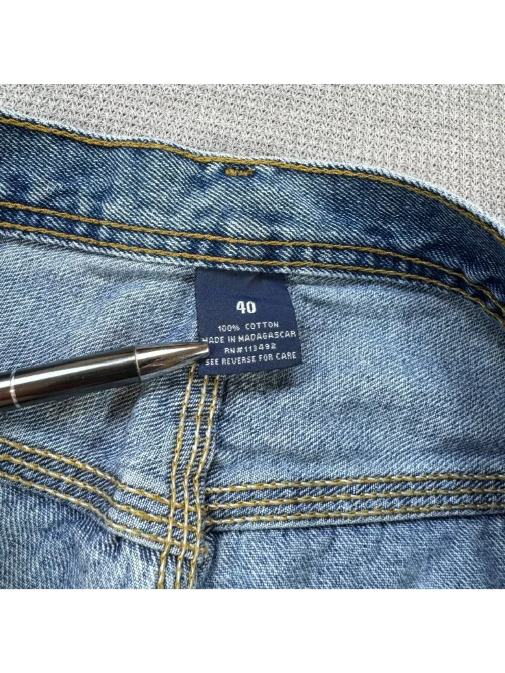 Denim Carpenter Shorts Mens Size 40 Blue Casual Workwear 100% Cotton Pockets